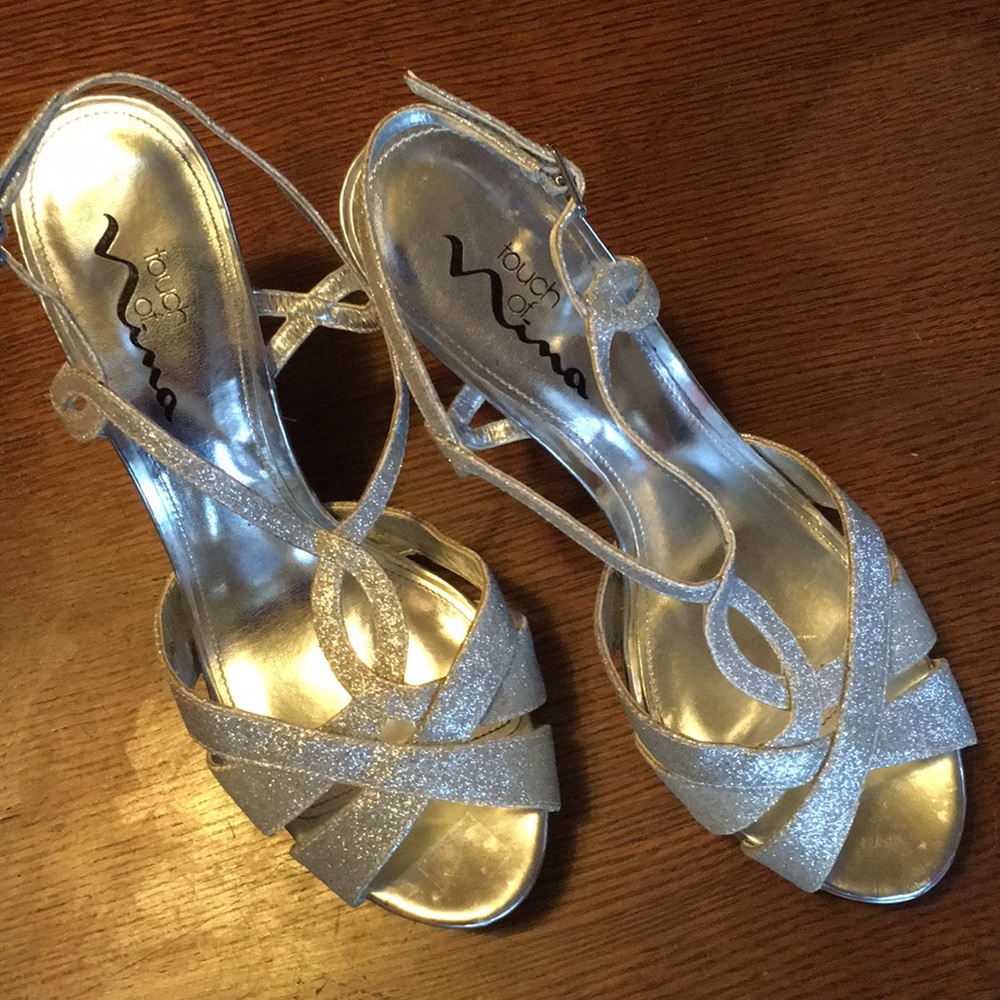 Silver Glittery Heels